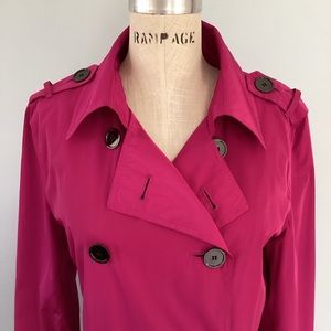 Ann Taylor Magenta Trench Coat